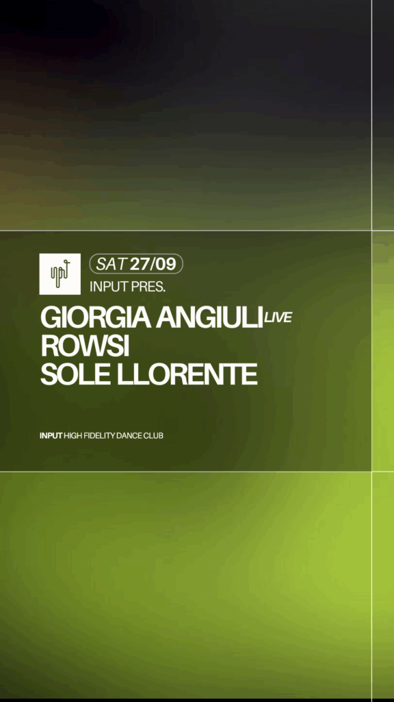 INPUT pres Giorgia Angiuli live